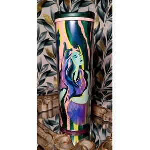 *RESCUE ANIMAL FUNDRAISER* Sbux Siren Abstract Iridescent Acrylic Tumbler 16oz